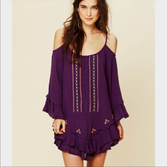 Free People Dresses & Skirts - S FREE PEOPLE FLAMENCO DRESS TUINIC RUFFLE